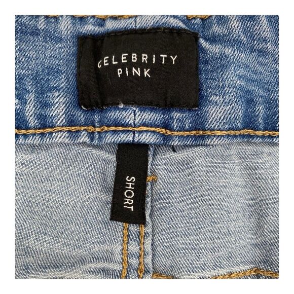 Celebrity Jean Shorts Plus Size 24 Cuffed Stretch Medium Wash - Picture 5 of 7